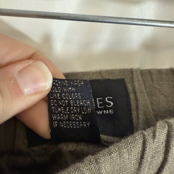 Britches of Georgetowne Linen Pants Women's Large Green Drawstring Pockets - Picture 7 of 12